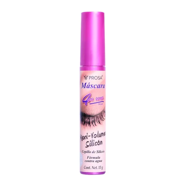MASCARA MAXI-VOLUMEN SILICON TAPA ROSA PROSA
